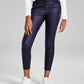 And Now This Woman's Coated Frayed Hem Skinny Denim Jeans Blue Size 27