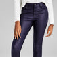 And Now This Woman's Coated Frayed Hem Skinny Denim Jeans Blue Size 27