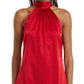 Ramy Brook Women's Lori Stretch Silk Halter Top Red Size Medium