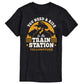 Airwaves Men's Yellowstone Train Station T-shirt Black Size Small