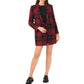 1.STATE Women's One Button Plaid Jacket Black Size Small