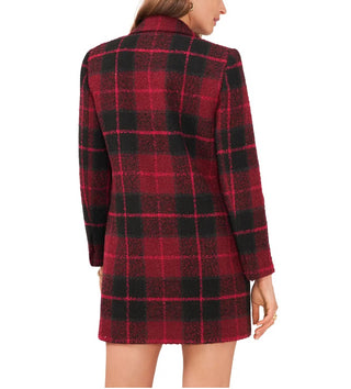 1.STATE Women's One Button Plaid Jacket Black Size Small