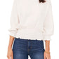 Vince Camuto Women's Smocked Gauze Top Brown Size X-Large