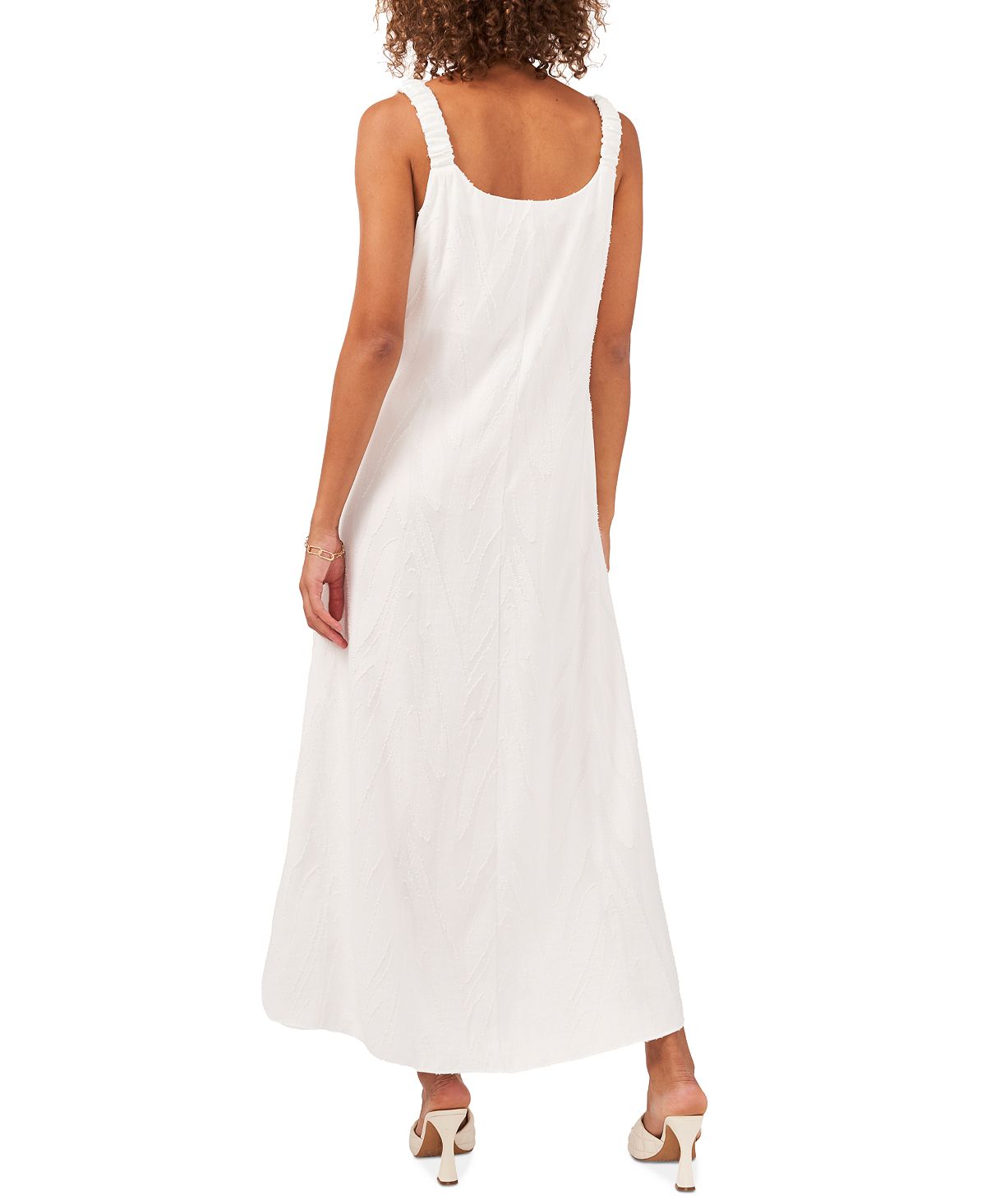 Vince Camuto Women's Jacquard Maxi Dress White Size Small
