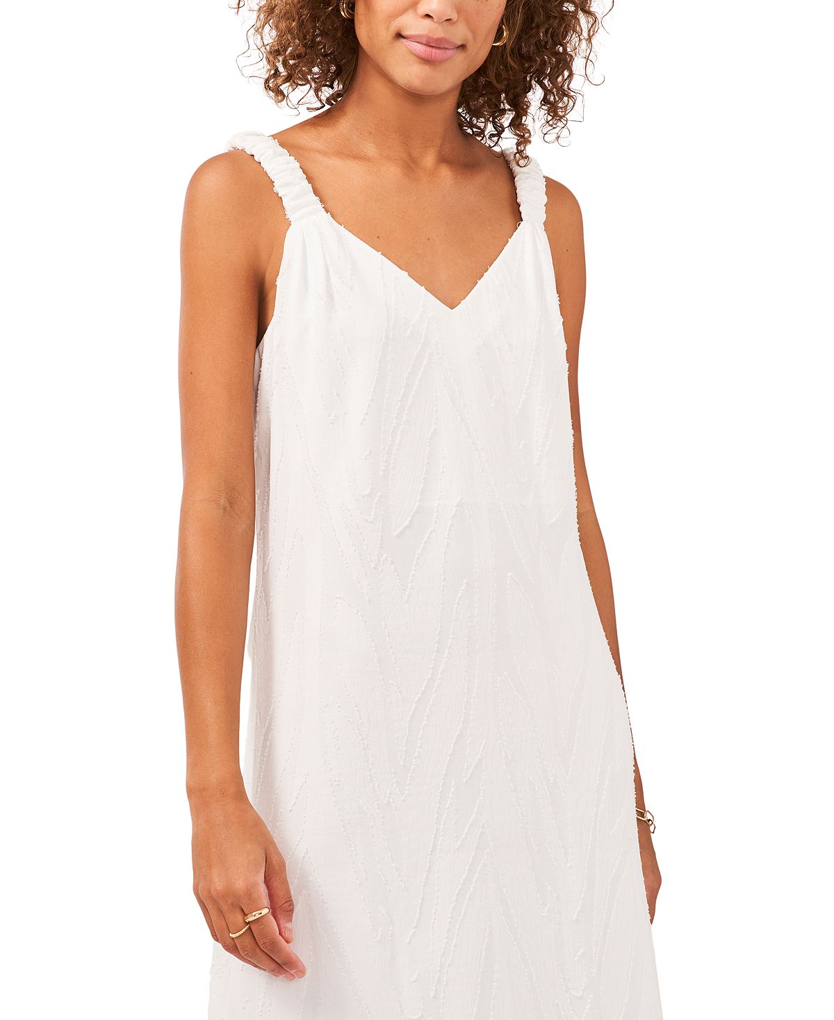 Vince Camuto Women's Jacquard Maxi Dress White Size Small