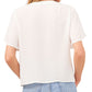 Vince Camuto Women's Tie Hem Button Front Blouse White Size Medium