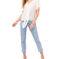 Vince Camuto Women's Tie Hem Button Front Blouse White Size Medium
