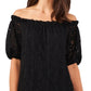 Vince Camuto Women's Lace Off The Shoulder Top Black