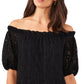 Vince Camuto Women's Lace Off The Shoulder Top Black Size Medium