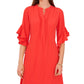 Vince Camuto Women's Flutter Sleeve Dress Red