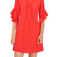 Vince Camuto Women's Flutter Sleeve Dress Red