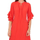 Vince Camuto Women's Flutter Sleeve Dress Red