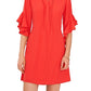 Vince Camuto Women's Flutter Sleeve Dress Red