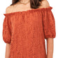 Vince Camuto Women's Lace Off The Shoulder Top Orange