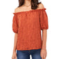 Vince Camuto Women's Lace Off The Shoulder Top Orange