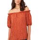 Vince Camuto Women's Lace Off The Shoulder Top Orange