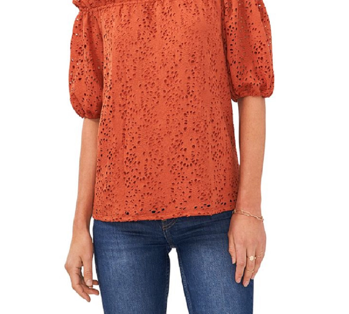 Vince Camuto Women's Lace Off The Shoulder Top Orange