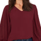 Vince Camuto Women's Bell Sleeve Top Red