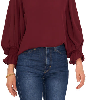 Vince Camuto Women's Bell Sleeve Top Red