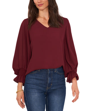 Vince Camuto Women's Bell Sleeve Top Red