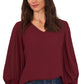 Vince Camuto Women's Bell Sleeve Top Red