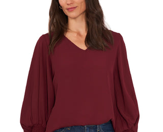 Vince Camuto Women's Bell Sleeve Top Red