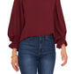 Vince Camuto Women's Bell Sleeve Top Red