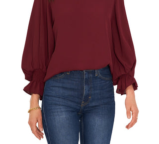 Vince Camuto Women's Bell Sleeve Top Red