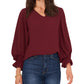 Vince Camuto Women's Bell Sleeve Top Purple Size X-Large