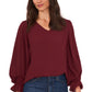 Vince Camuto Women's Bell Sleeve Top Purple Size X-Large