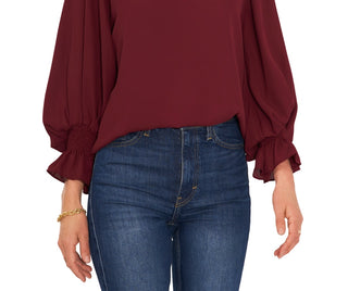 Vince Camuto Women's Bell Sleeve Top Purple Size X-Large