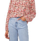 Vince Camuto Women's Ditsty Floral Long Sleeve Top Pink Size Large