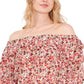 Vince Camuto Women's Floral Print Off The Shoulder Top Brown Size X-Large