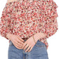 Vince Camuto Women's Floral Print Off The Shoulder Top Brown Size X-Large