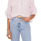Vince Camuto Women's Animal Print Flutter Sleeve Blouse Pink Size Small