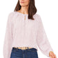 Vince Camuto Women's Cheetah Print Keyhole Blouse Pink