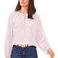 Vince Camuto Women's Cheetah Print Keyhole Blouse Pink