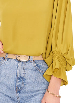 Vince Camuto Women's Bell Sleeve Top Green Size Large