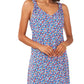 Vince Camuto Women's Printed Slit Sleeveless Dress Blue Size Medium