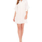 Vince Camuto Women's Flutter Sleeve Dress White Size Small