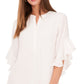 Vince Camuto Women's Flutter Sleeve Dress White Size Large