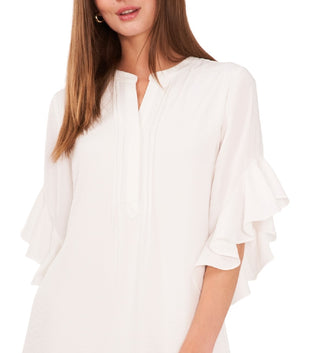 Vince Camuto Women's Flutter Sleeve Dress White Size Large