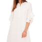 Vince Camuto Women's Flutter Sleeve Dress White Size Large