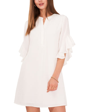 Vince Camuto Women's Flutter Sleeve Dress White Size Large