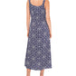 Vince Camuto Women's Printed Sleeveless Midi Dress Blue Size Medium