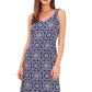 Vince Camuto Women's Printed Sleeveless Midi Dress Blue Size X-Large