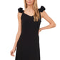 Vince Camuto Women's Ruffle Strap V Neck Maxi Dress Black