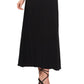 Vince Camuto Women's Ruffle Strap V Neck Maxi Dress Black