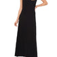 Vince Camuto Women's Rouched Sleeve Callus Maxi Dress Black Size X-Large