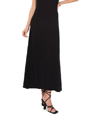 Vince Camuto Women's Rouched Sleeve Callus Maxi Dress Black Size X-Large